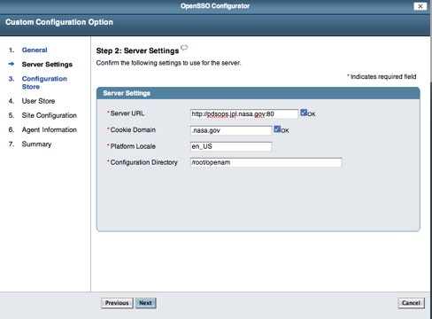 Step 2: Server Settings