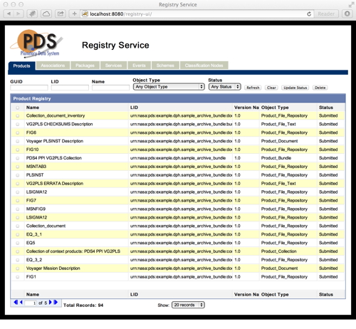 Registry User Interface