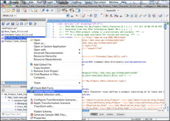 Oxygen Validate Schema - Menu