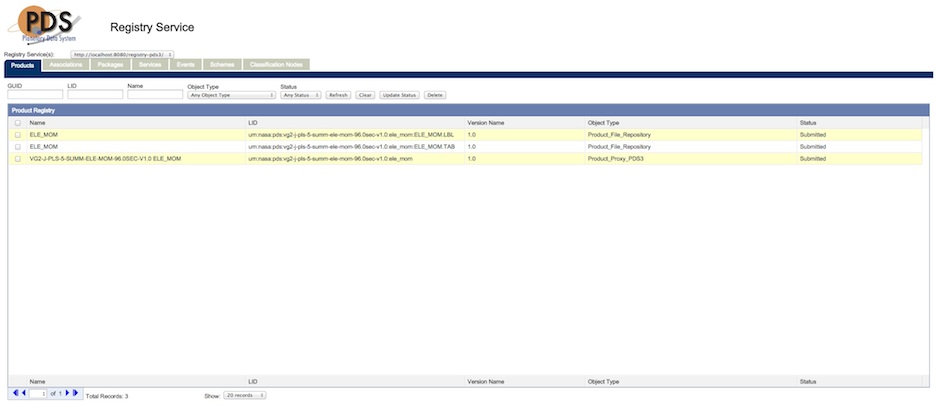 Registry User Interface