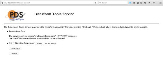 Transform Tools Service Screen Shot